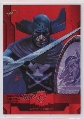 2024 Skybox Marvel Metal Universe Avengers PMG Red 72/100 Grim Reaper #44 tp3