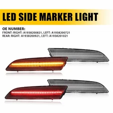 Clear LED Front Rear Side Marker Light Set For 2004 Chrysler 05-2008 Crossfire