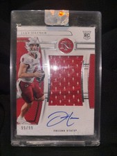 2023 Panini National Treasures Jake Haener /99 Rookie Patch Auto #CMS-JAH