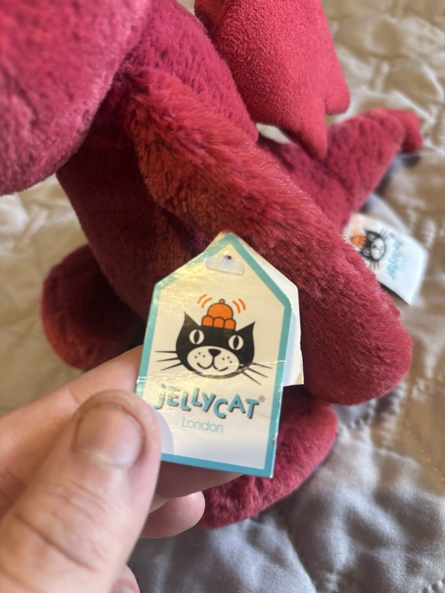 Jellycat Bashful Dragon Soft Toy Red Medium Plush Stuffed