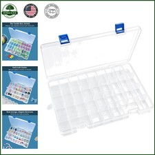 Adjustable Bead Organizer Box with 34 Compartments for Crafts and Jewelry