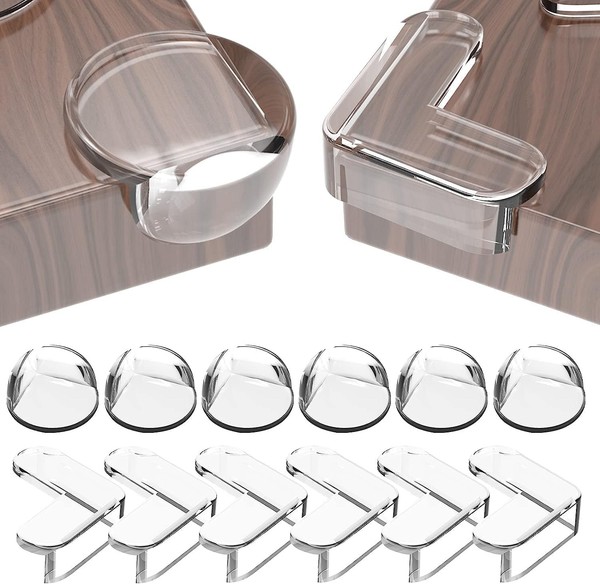 Eckenschutz Baby 12 StüCk Selbstklebend Transparent Kantenschutz FüR MöBel-image