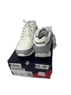 Reebok Rewind Run Athletic Shoes White/Gray/Blue UNISEX Comfort Size 6.5 NEW!