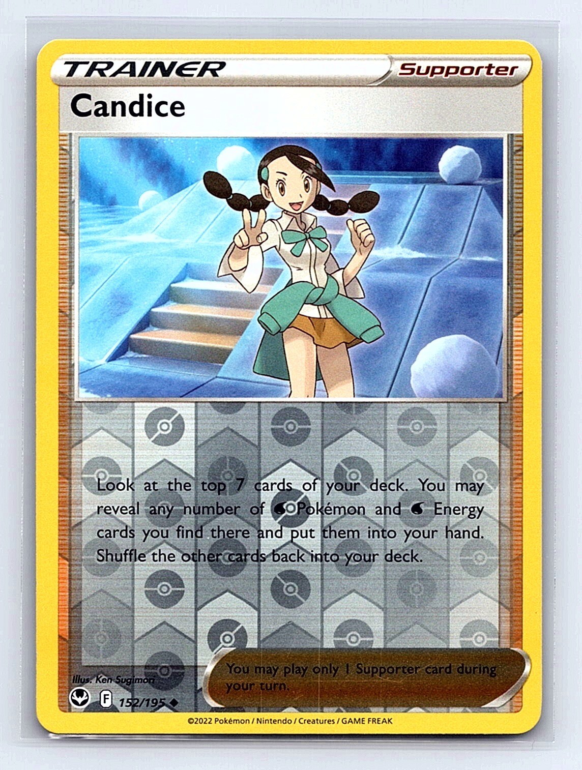 CANDICE Pokemon 152/195 Silver Tempest Uncommon Reverse Holo