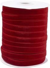 Pandahall 50 Yards Velvet Ribbon 3/8Inch Wide Single Face Velvet Ribbon Roll