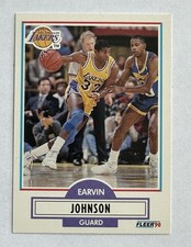 Earvin Magic Johnson 1990 Fleer #93 LA Lakers Card HOF NM SHARP GREAT CONDITION!