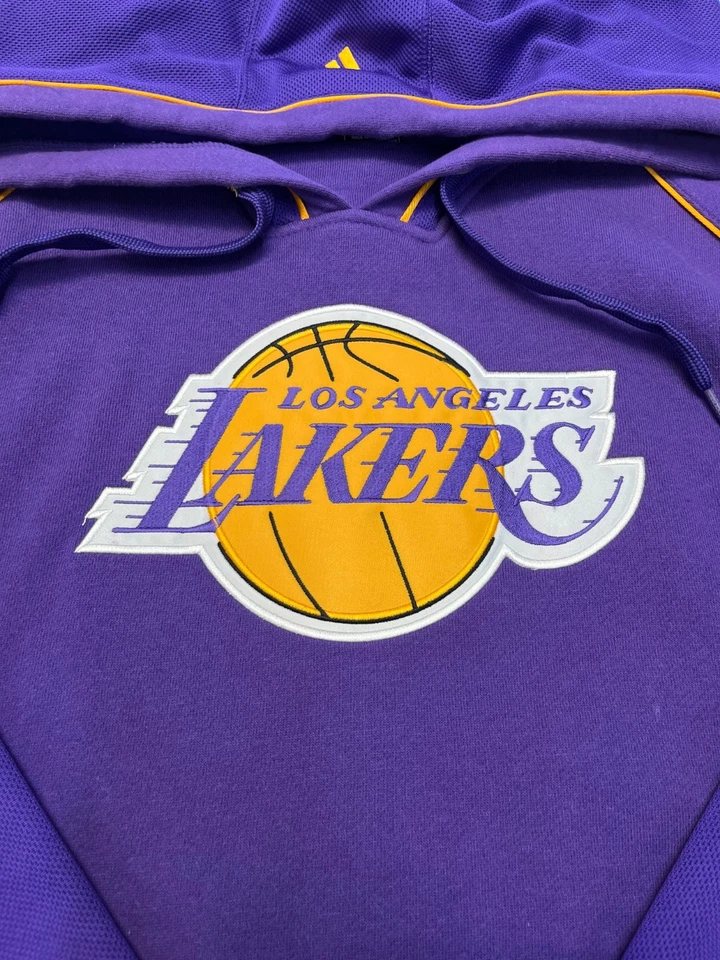 Adidas NBA Los Angeles Lakers Pullover Hoodie | Size XXL | Men | Purple - Image 4 of 4