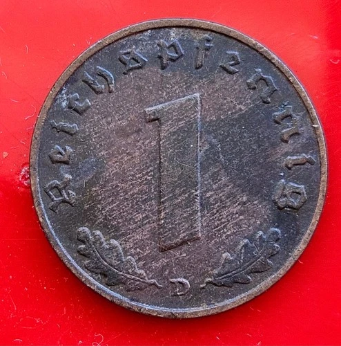=== German Reich 1 Reichspfennig 1939 D === B1
