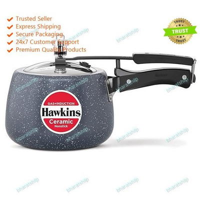 #ad #ad Hawkins 3 Litre Ceramic Nonstick Pressure CookerGranite Contura shaped Cooker $41.93