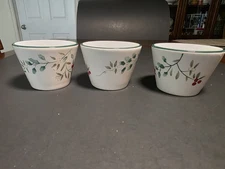 Three (3) Pfaltzgraff Winterberry Individual  Dipping Dishes 3.5”