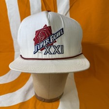 Vintage DS Superbowl 21 XX! White Red Rope Snapback Made In USA NWOT Free Ship
