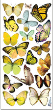 Violette Stickers Yellow Butterfly Stickers Scrapbook Craft Planner Supply