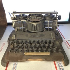 Hammond No. 12 Typewriter Antique w Oak Case - Works / For Service Minor Repair thumbnail