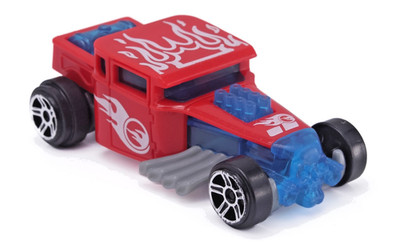 2015 Hot Wheels Team McDonald's ~ BONE SHAKER (2/6) ~ 1/64 Red Blue Pull-Back