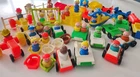 Fisher Price little people and accessories- cars, helicopter, tractors, vintage
