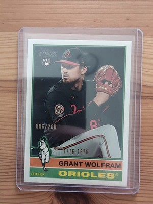 2025 Topps Heritage High Number Bicentennial Grant Wolfram RC 006/200 Orioles