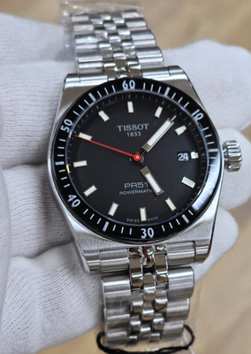 Tissot T-Sport PR516 Powermatic 80 SS 38mm Black Dial Watch T149
