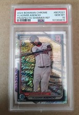 2024 BOWMAN CHROME VLADIMIR ASENCIO PROSPECTS SHIMMER REFRACTOR RED SOX PSA 10
