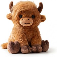 Highland Cow Stuffed Animal Plush Toy for Baby Nursery Decor  Farmhouse - Cute
