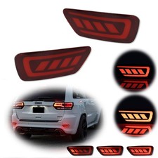 For Jeep Grand Cherokee 2011-2021 Red Led Rear Reflector Turn Singal Tail Lights