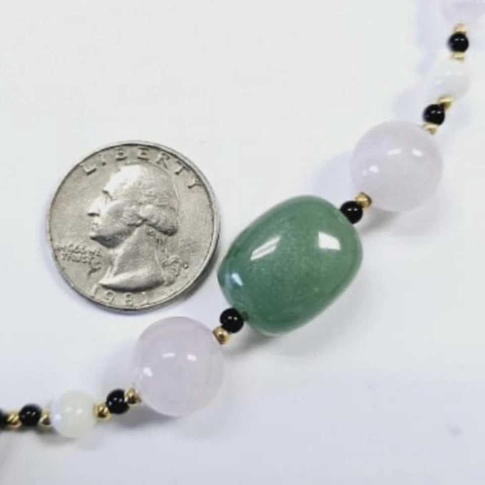 Lee Sands Butterfly Necklace Mother Of Pearl Inlay 18" - Image 3 of 4