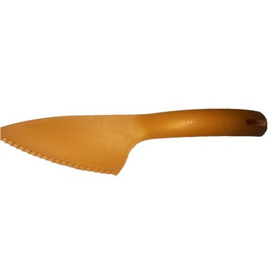 Tupperware Serrated Edge 12'' Cut n Serve Wedge Cake Pie Slicer Cutter Orange