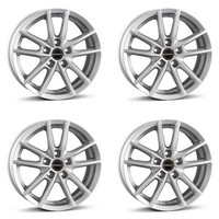 4 Borbet Felgen W 6.0X15 ET43 5X112 SIL FüR VW Caddy Cross Touran E-Golf Golf Je