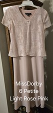 MissDorby 6 Petite Light Rose Pink Dress Mother of the Bride