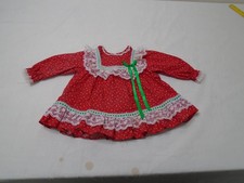 Vintage 80s Bryan Baby Girl Calico Ruffled Christmas Ruffled Dress sz 6-9 mon