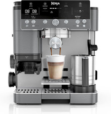 Ninja Luxe Premier ES601EUGM 3-in-1 Kaffeemaschine mit Mahlwerk Grau-Metall NEU
