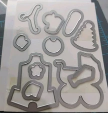 Stampin' Up! Baby’s First 11 Framelits Dies 133735 Ducky Mittens Stroller 