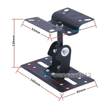 1pcs Wall Ceiling Speaker Wall Mount Bracket Tilt Side Clamping Hanger Support #