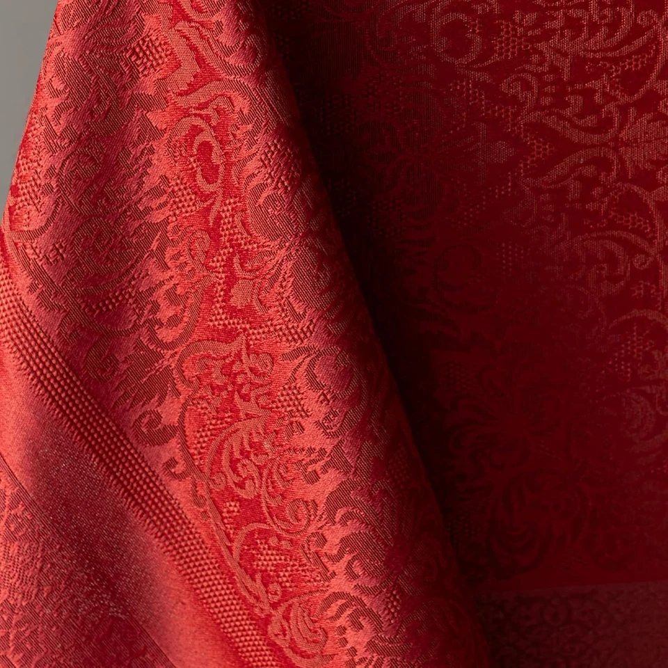 Benson Mills Ravenna Yarn Dyed Jacquard 60" x 144" Rectangular, Red - Image 3 of 4