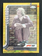 James Hunt 2025 Topps Chrome Formula 1 F1 Legends Gold LogoFractor Base /50 #155