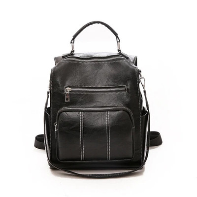 PU Leather Women s Backpack - Trendy Pillow Bag, Casual & Stylish, Black
