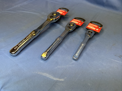 #ad Craftsman 3 pc. Fully Polished Low Profile Thin 72T Ratchet Set 1 4quot; 3 8quot; 1 2quot; $59.95
