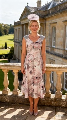 Jacques vert Midi dress size 10 pink Mother Of The Bride Occasion Wedding  Bnwt | eBay
