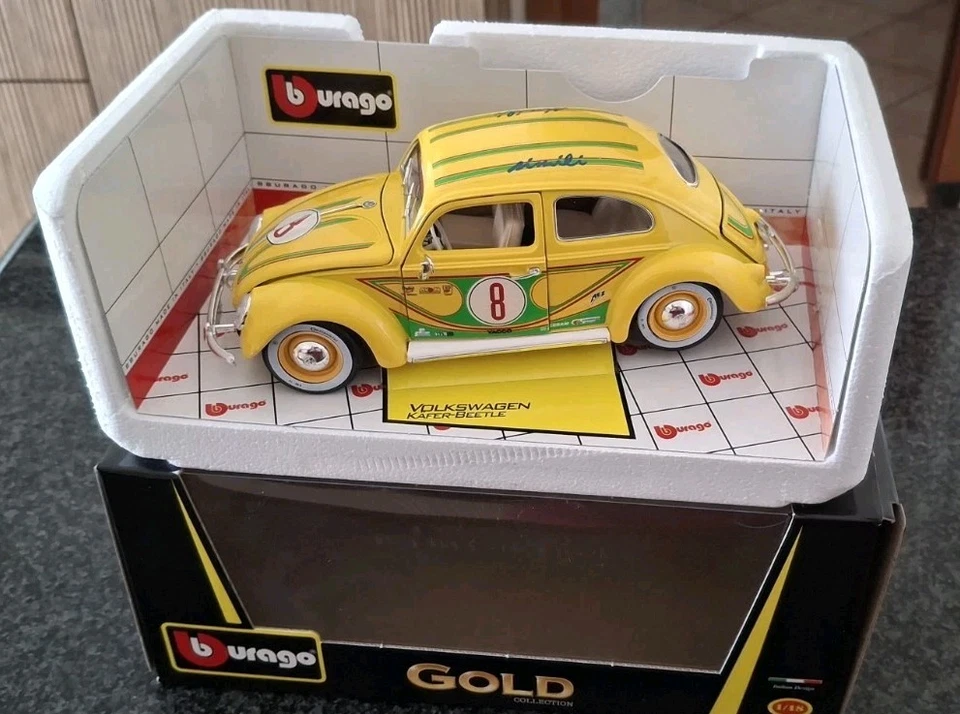 BBURAGO VOLKSWAGEN KAFER-BEETLE, Scala 1/18 SUPERMINT IN BOX - Immagine 3 di 4