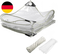 Plane Transparent Mit ÖSen 2X2M 450G/M² PVC Transparent Abdeckplane