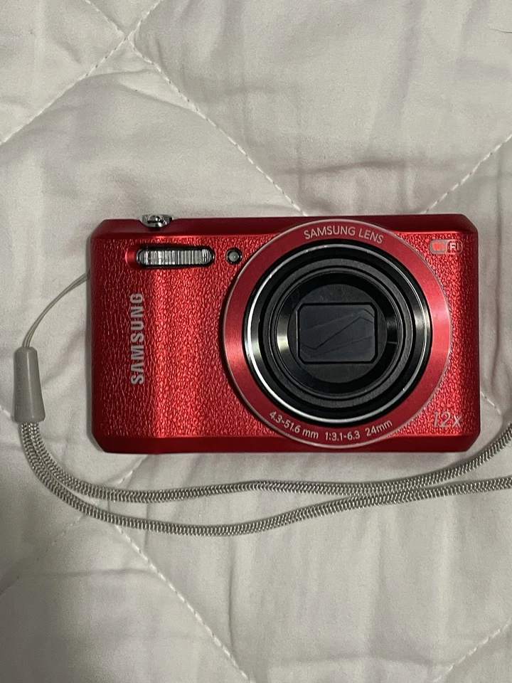 Samsung WB35F 16.2 MP 12x Zoom Digital Camera Red TESTED Working NO CHARGER - Image 2 of 4