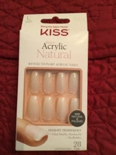 KISS Long Acrylic Natural Nails 4 Boxes - New