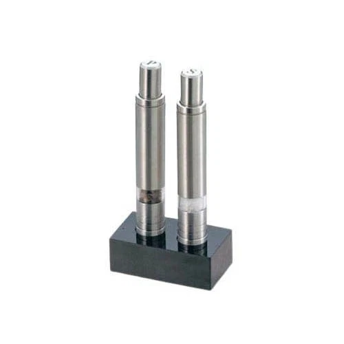 EBM Stainless Steel OneHanded Slim Salt & Pepper Mills Tray JAPAN