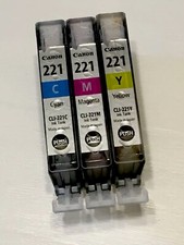 Empty Virgin Genuine Canon PG-221 CMY Ink Tanks For Canon PIXMA MP620