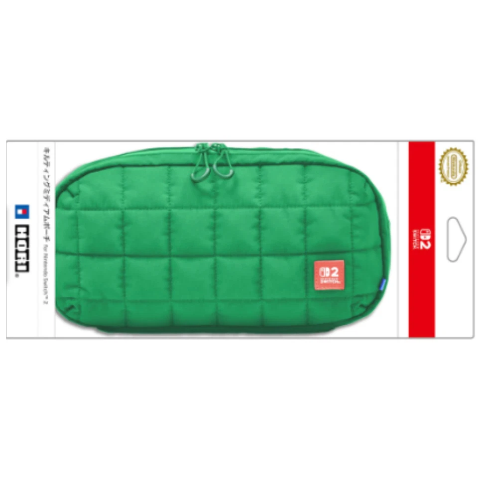 Funda acolchada mediana para consola Nintendo Switch 2 verde nueva Japón HORI Foto 4 de 4