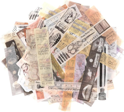 120 Stück Scrapbooking Sticker Set Vintage Washi Aufkleber Set Zeitschriften auf