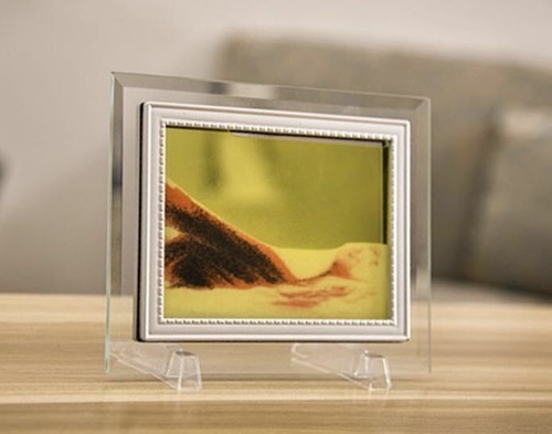 5, 7, 10 Inch Moving Liquid Sand Picture Frame Desk Decor Landscape Nature Gift - Picture 2 of 11
