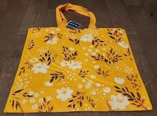 Marshalls - Yellow Floral- Large Reusable Shopping Tote Bag -Eco Friendly