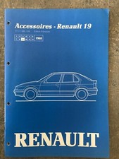 manuel d’atelier MR293 renault 19 R19 accessoires 1988
