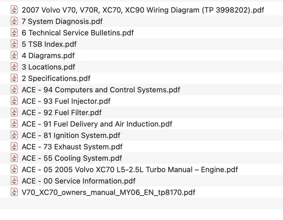 Volvo XC 70 (2006-20111) manuale officina su Cd - Immagine 2 di 4