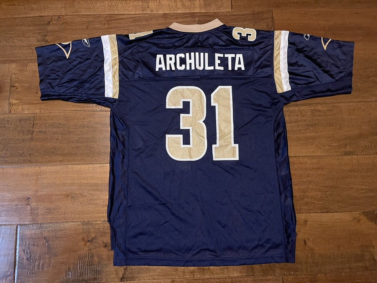 Reebok NFL Rams Warner アメフト　ゲームシャツ　52 Vintage Adam Archuleta #31 STL/LA Rams Reebok NFL Football
